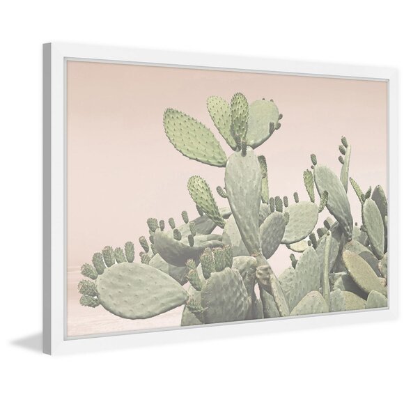 Cactus Bunch Marmont Hill Watercolor Cactus Painting Framed Paper Print NEW NIB - Picture 11 of 11